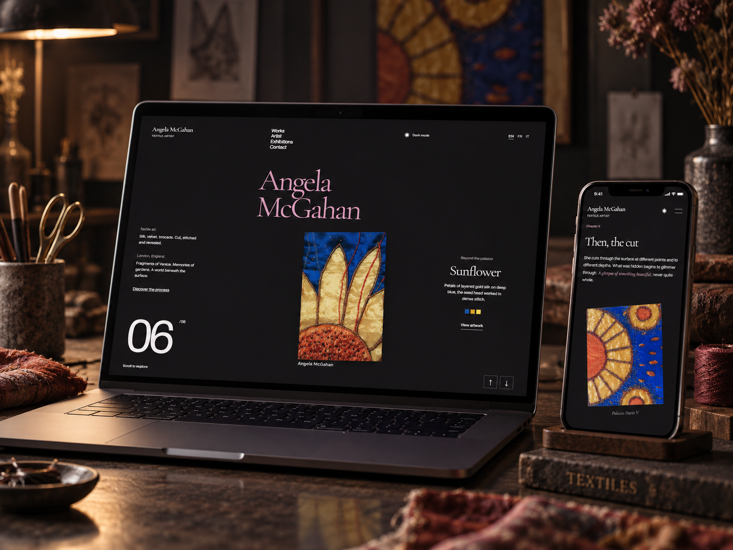 Aperçu du site Angela McGahan